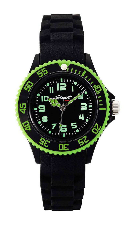 Scout Action Boys 280303000 Jungen-Uhr • Pädagogisches Lernzifferblatt • 5 Bar wasserdicht