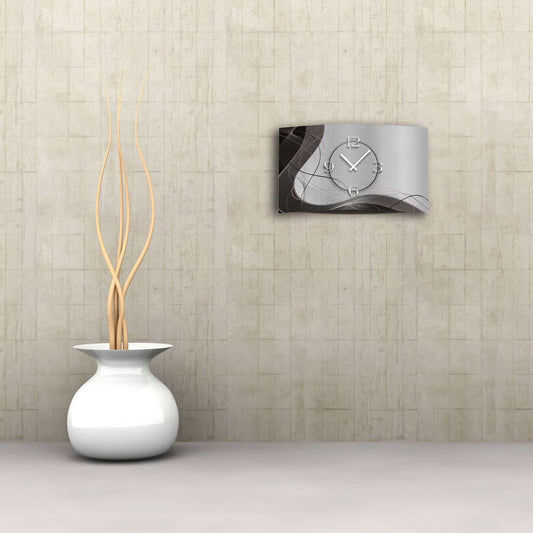 Dixtime Wall Clock 28x48 cm Aluminum • Silent Quartz Movement • Made in Germany