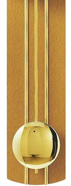 AMS Wanduhr 60x25x10 cm Kirschbaum • Zeitlose Eleganz • Präzises Funkwerk