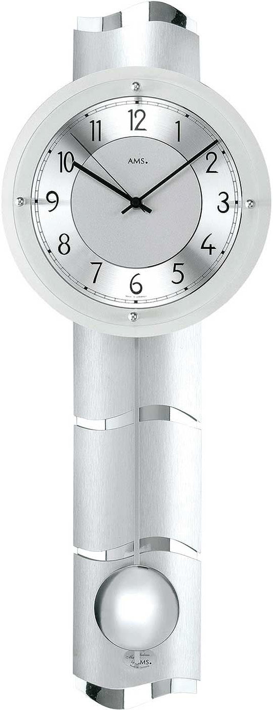 AMS Wall Clock 66x24x10 cm Aluminum • Radio-controlled • Timelessly elegant