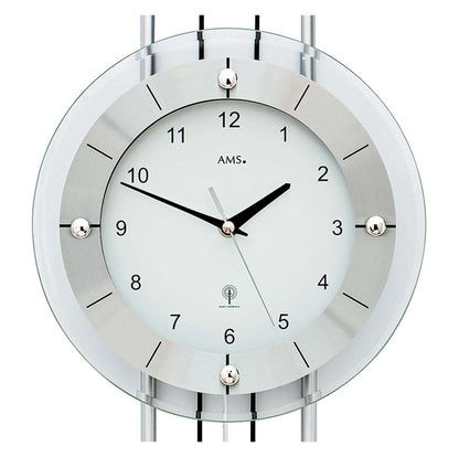 AMS Wanduhr 68x24x7 cm Metall • Exaktes Funk-Uhrwerk • Kein Umstellen Sommer/Winterzeit