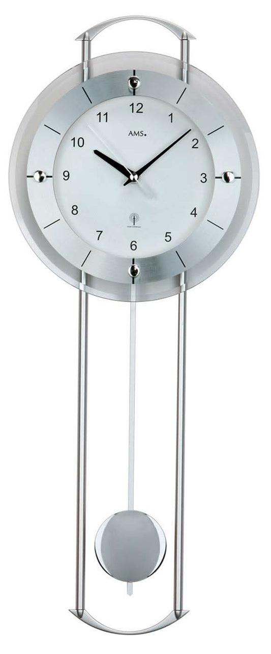 AMS Wall Clock 60x24x6 cm Aluminum • Radio-Controlled • Modern Design