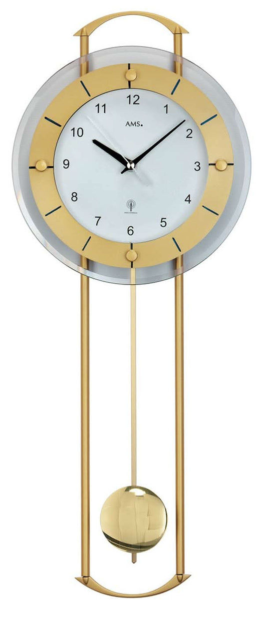 AMS Wall Clock 60x24x6 cm Metal • Radio-Controlled • Silent