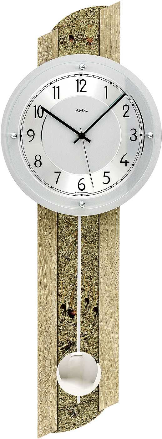 AMS Wall Clock 34x24x5 cm Wood • Modern Design • Cuckoo Call