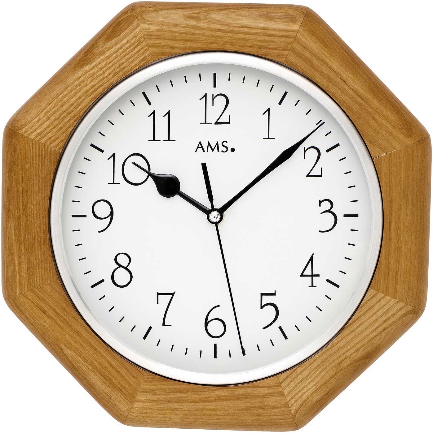 AMS Wanduhr • Stilvolles Design • Präzise Zeitmessung
