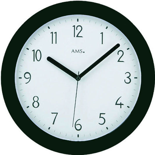 AMS Wanduhr 30x30x4 cm Aluminium • Präzises Funkuhrwerk • Schlankes Design