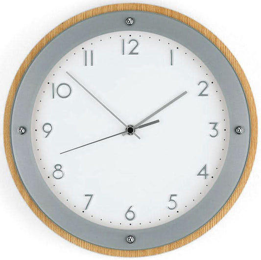 AMS Wanduhr Holz • Stilvolles Design • Präzises Quarzwerk