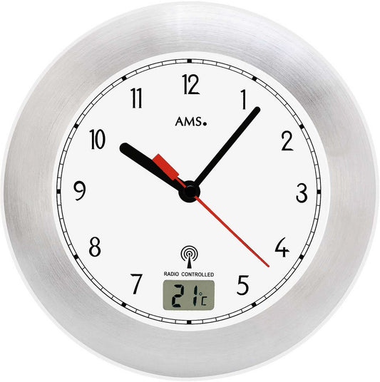 AMS Wanduhr für Badezimmer • Funkgesteuert • Wasserdicht