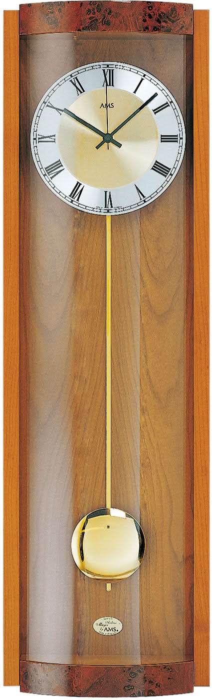 AMS Wanduhr Holz • Präzises Quarzwerk • Westminster Melodie