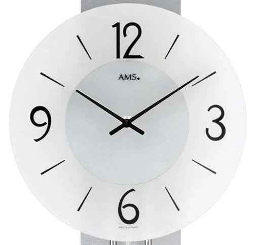 AMS Wanduhr 60x23x7 cm Holz • Modernes Design • Made in Germany