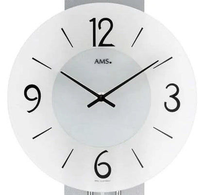 AMS Wanduhr 60x23x7 cm Holz • Modernes Design • Made in Germany