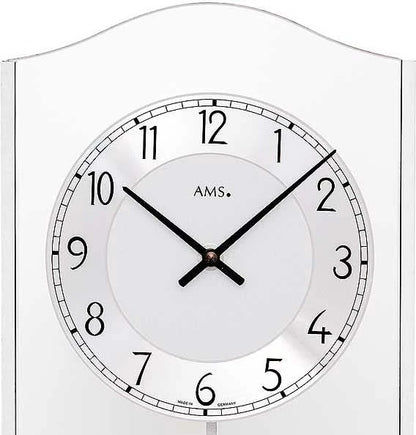 AMS Wanduhr 50x20x5 cm Glas • Modernes Design • Pendeluhr