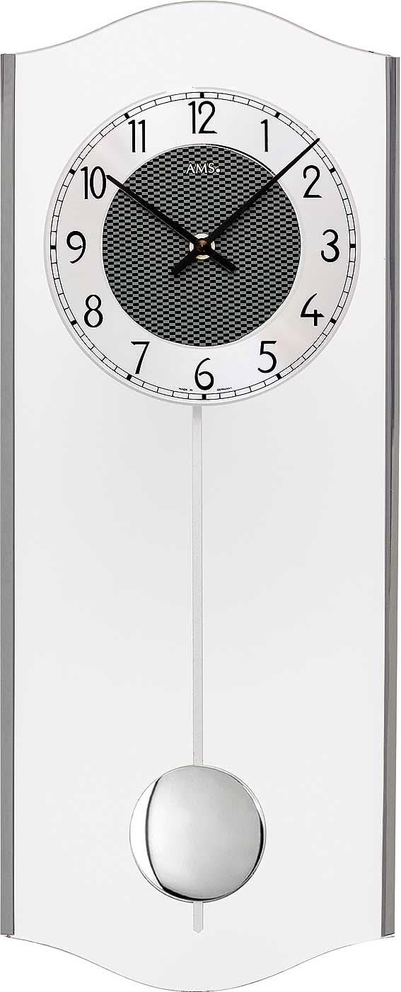 AMS Wall Clock 50x20x5 cm Glass • Modern Elegance • Precise Quartz Movement