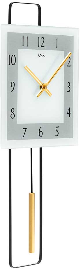 AMS Wall Clock 68x24 cm Metal • Radio-Controlled • Modern Design