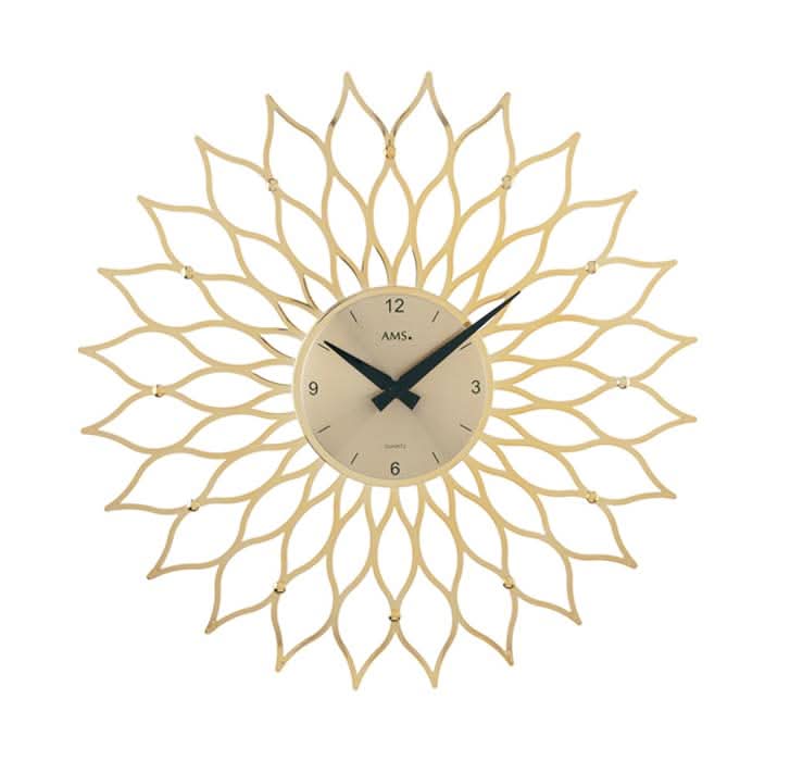 AMS Wanduhr 39x39x7 cm Kunststoff • Lautloses Quarzwerk • Modernes Design