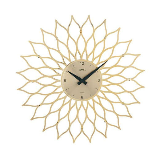 AMS Wanduhr 39x39x7 cm Kunststoff • Lautloses Quarzwerk • Modernes Design