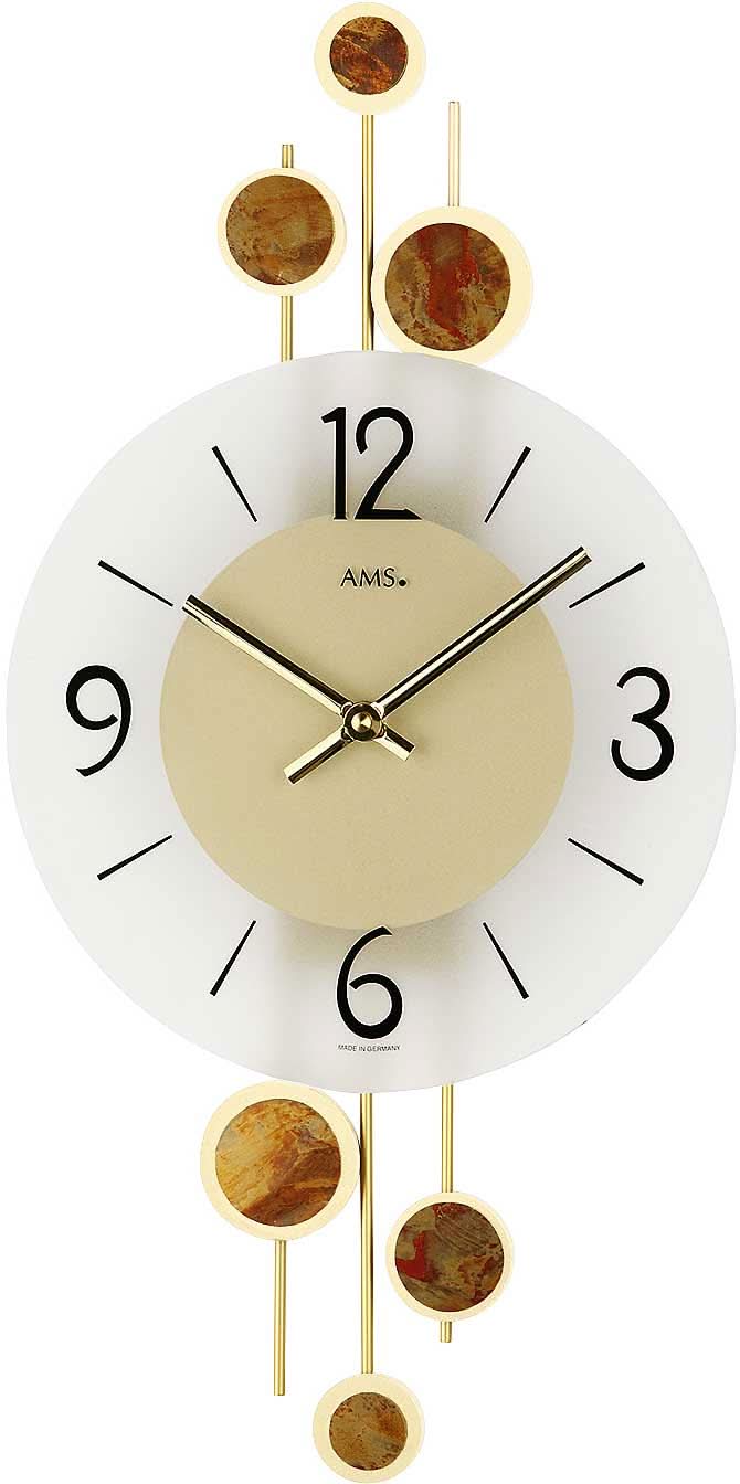 AMS Wanduhr 47x23x5 cm Metall • Geräuschlos • Modernes Design