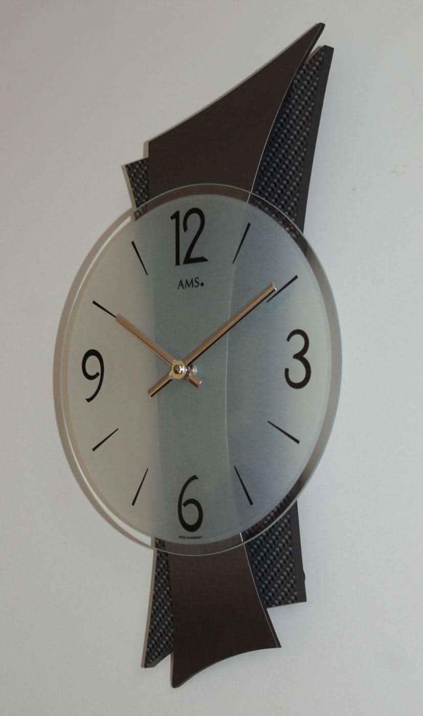 AMS Wall Clock 43x23x6 cm Metal • Quartz Movement • Modern Design