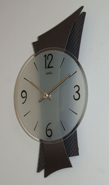 AMS Wall Clock 43x23x6 cm Metal • Quartz Movement • Modern Design