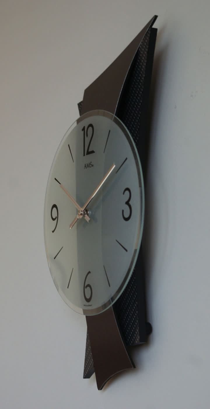AMS Wall Clock 43x23x6 cm Metal • Quartz Movement • Modern Design