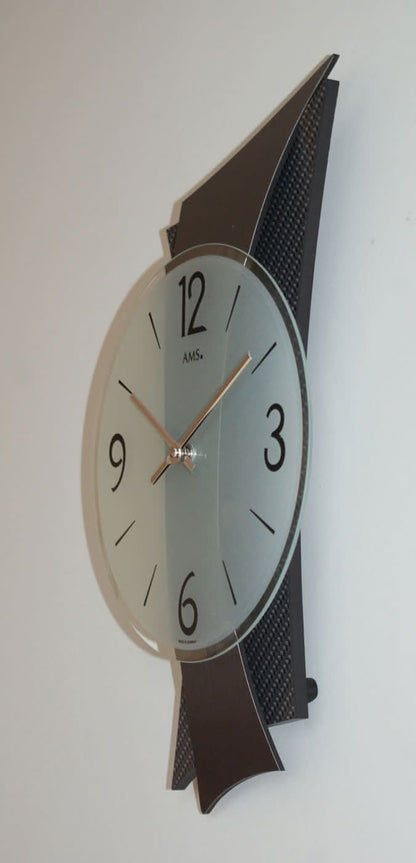 AMS Wall Clock 43x23x6 cm Metal • Quartz Movement • Modern Design