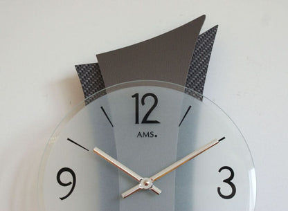 AMS Wall Clock 43x23x6 cm Metal • Quartz Movement • Modern Design