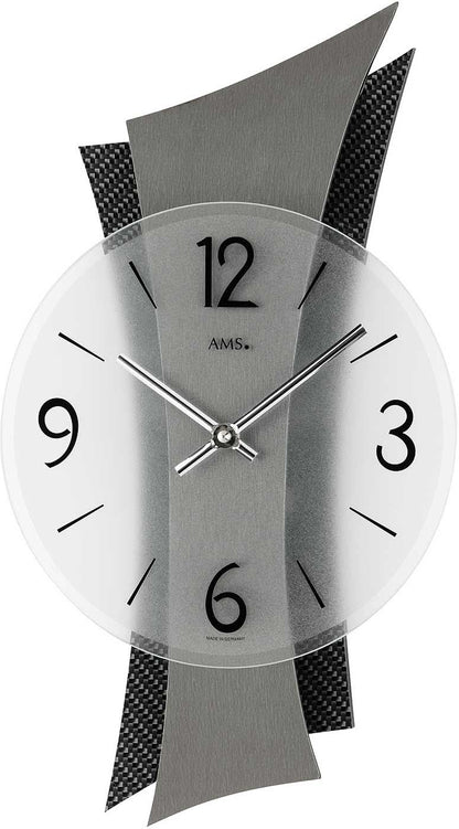 AMS Wall Clock 43x23x6 cm Metal • Quartz Movement • Modern Design