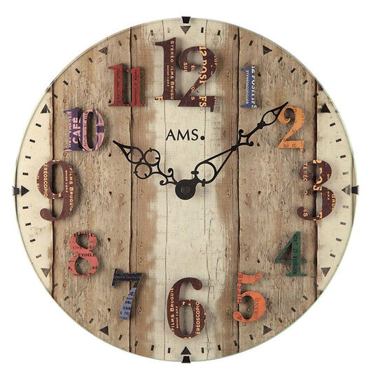 AMS Wanduhr • Modernes Design • Zeitlose Eleganz