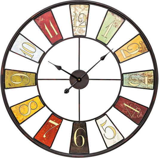 AMS Wanduhr 80x80x6 cm Glas • Präzises Quarzwerk • Modernes Design
