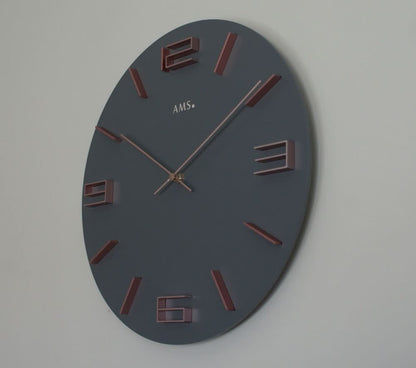 AMS Wall Clock 40x40x4 cm Wood • Timeless Design • Precise Quartz Movement
