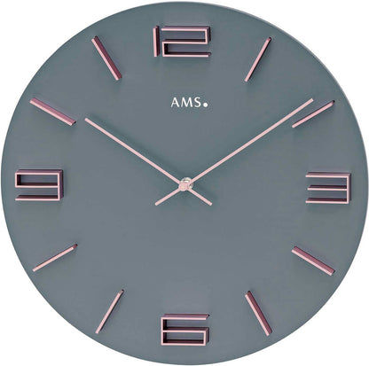 AMS Wall Clock 40x40x4 cm Wood • Timeless Design • Precise Quartz Movement