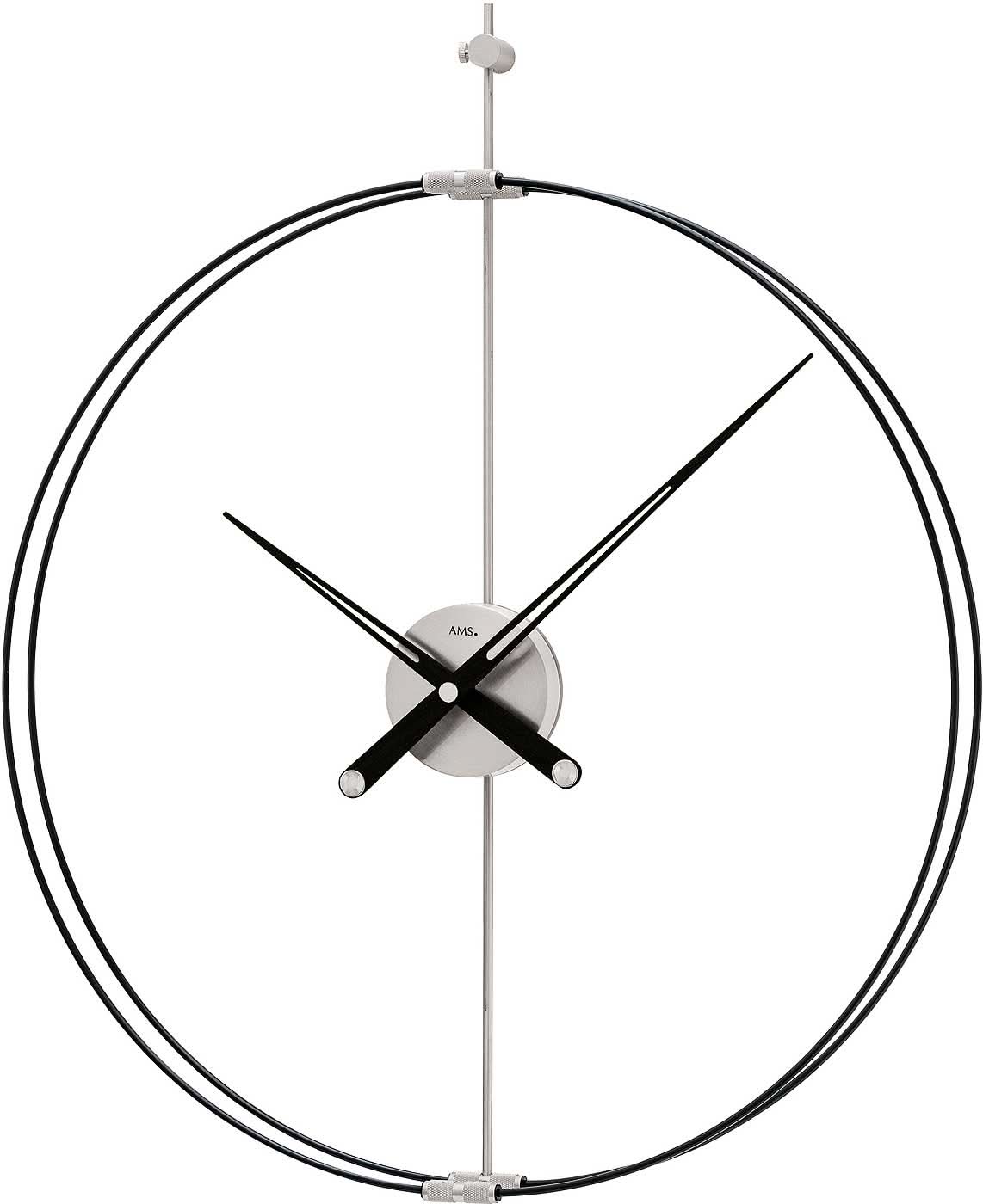 AMS Wall Clock 70x60x4 cm Metal • Modern Design • Precise Quartz Movement