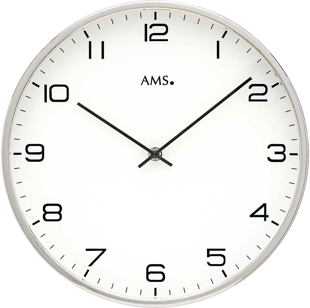 AMS Wall Clock 30x30x5 cm Metal • Quartz Movement • Made in Germany