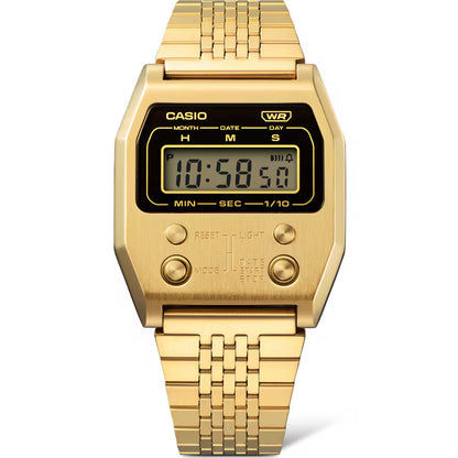 Casio Vintage A1100G-5EF Watch • Iconic Retro Design • Unique Front Button Layout