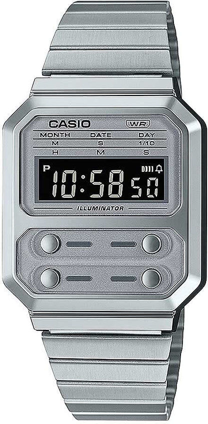 Casio Vintage A100WE-7BEF Uhr • Kultiges Retro-Design • Stoppuhr & Kalender