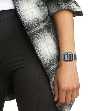 Casio Vintage A100WE-7BEF Uhr • Kultiges Retro-Design • Stoppuhr & Kalender