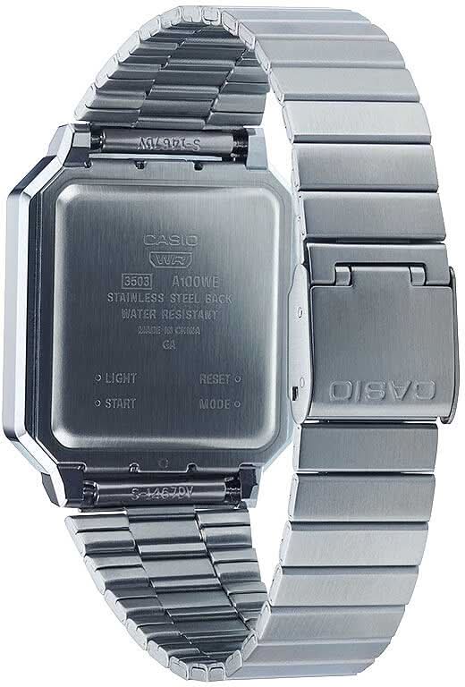 Casio Vintage A100WE-7BEF Uhr • Kultiges Retro-Design • Stoppuhr & Kalender