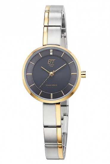 Eco Tech Time Basic ELS-12151-52M Damenuhr • Solar-Funk • Titan