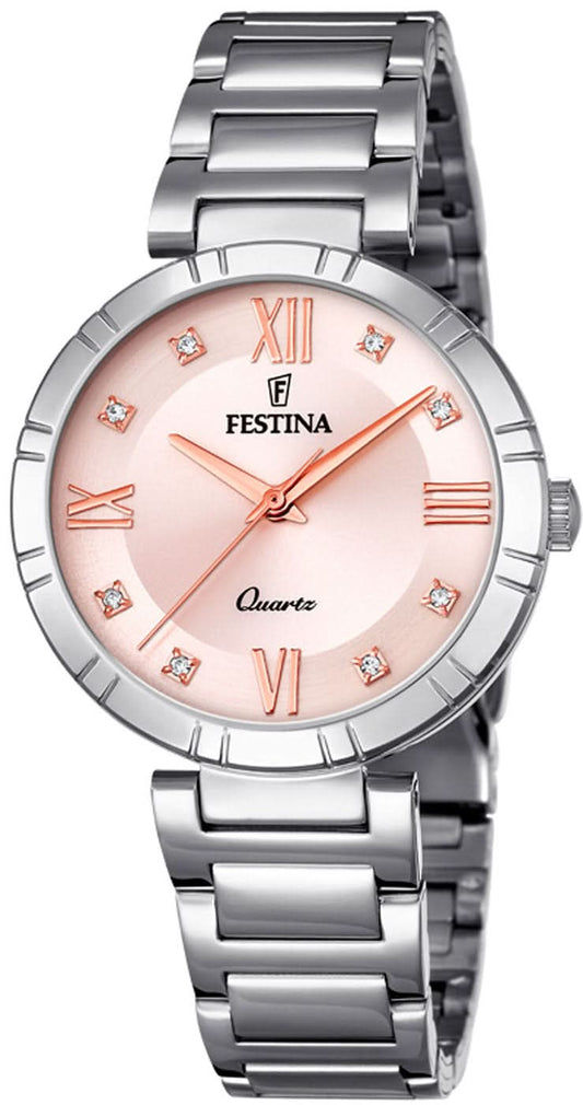 Festina Mademoiselle F16936/C Damenuhr • Swarovski Kristalle • Edelstahl