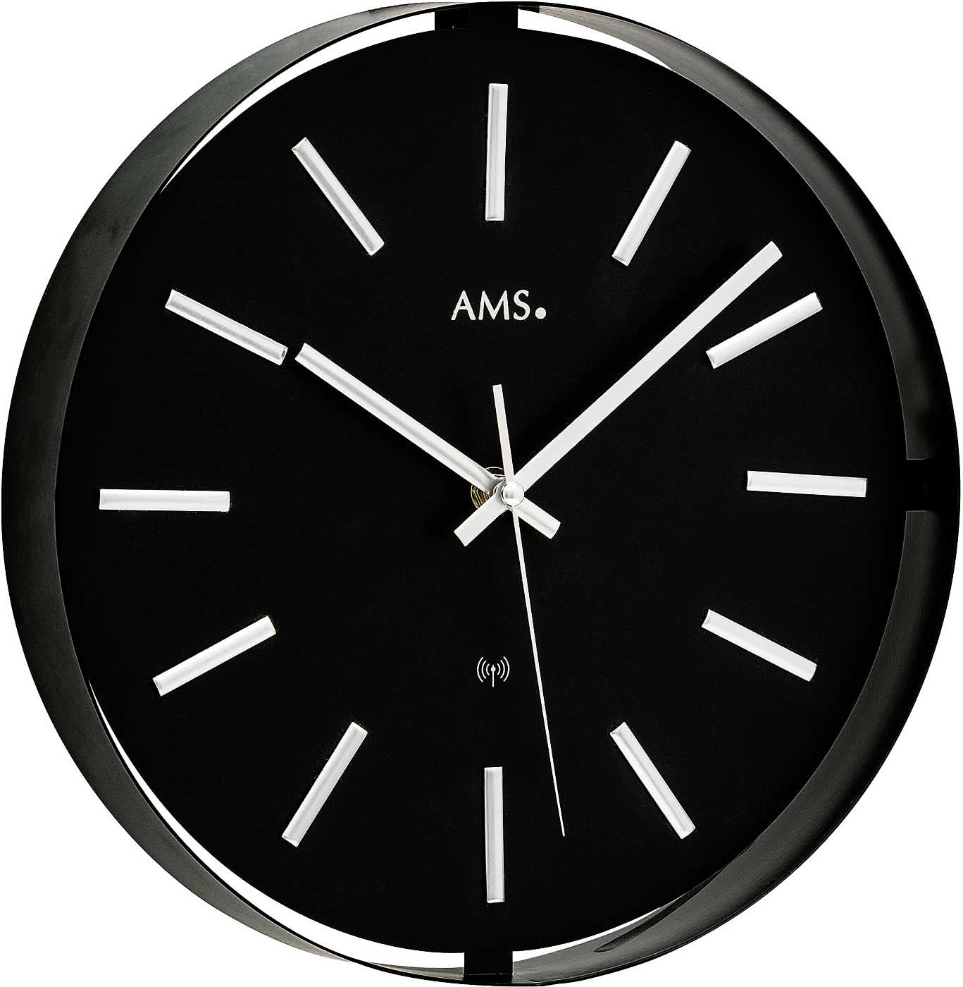AMS Wall Clock • Precise Radio-Controlled Movement • Modern Design