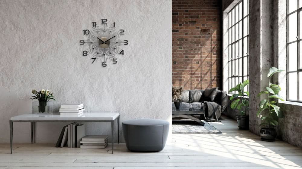 JVD Wall Clock 49x49x5 cm Metal • Modern Design • High-Quality Metal