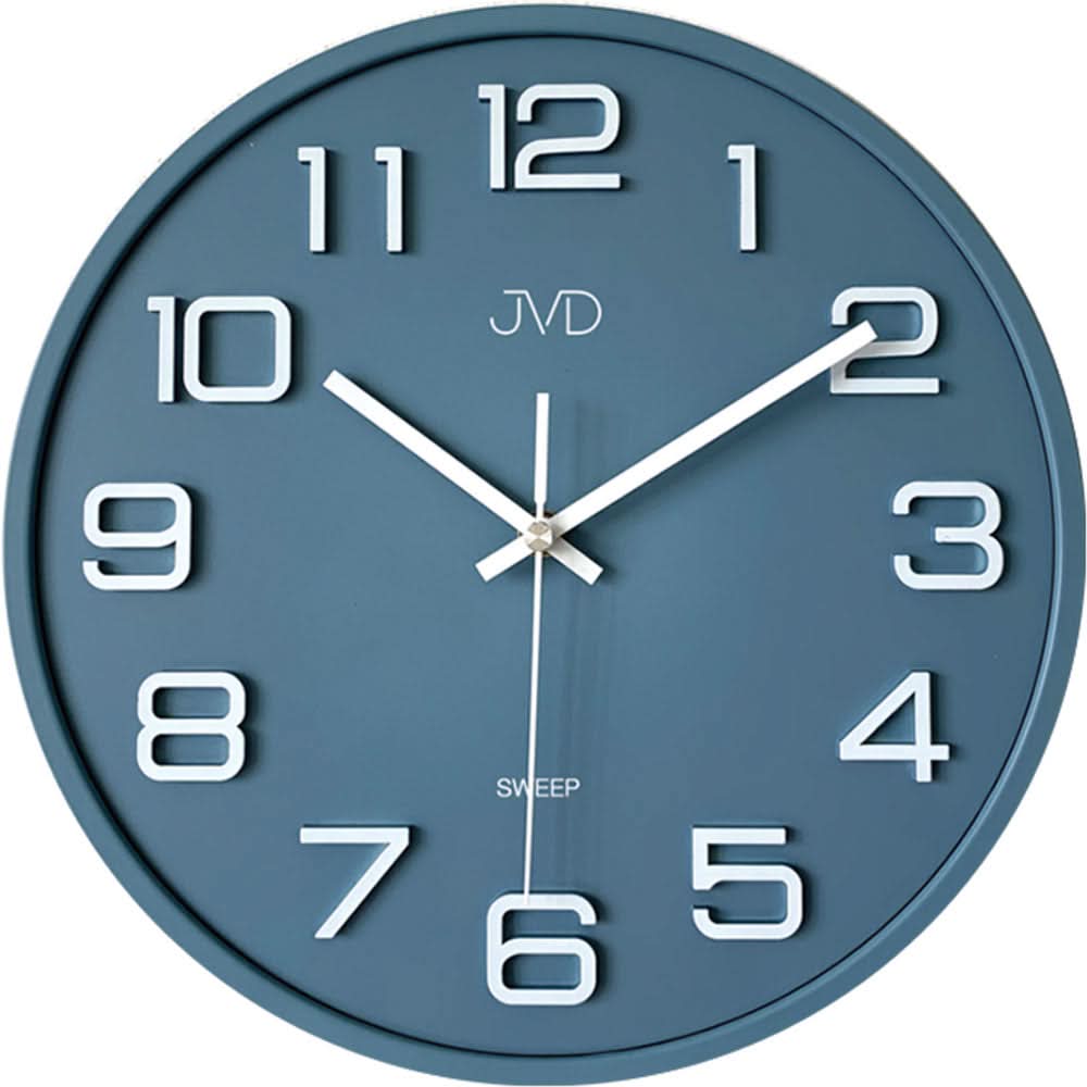 JVD Wanduhr 31x31 cm Kunststoff • Geräuschloses Uhrwerk • Modernes Design