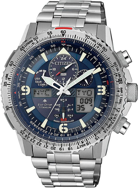 Citizen Promaster Sky JY8100-80L Herrenuhr • Super Titanium • Eco-Drive & Funk
