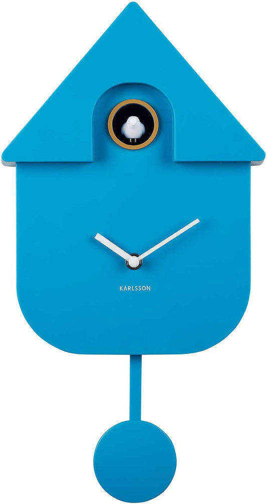 Karlsson Wanduhr 41x21,5x8,5 cm Kunststoff • Modernes Design • Kuckucksruf