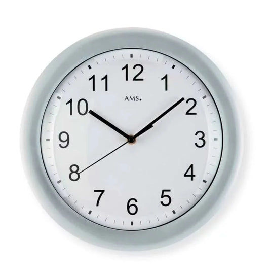 AMS Wanduhr 30x30x4 cm Kunststoff • Modern • Geräuschlos