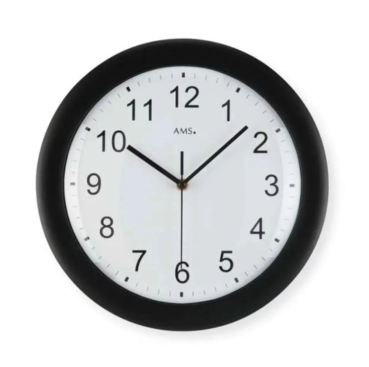 AMS Wanduhr 30x30x4 cm Kunststoff • Funkgesteuert • Modernes Design