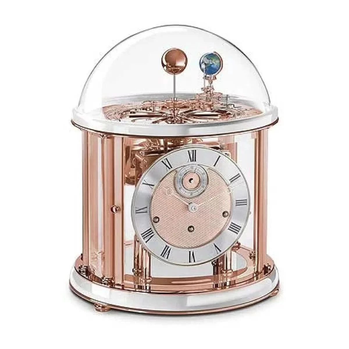 Hermle Tischuhr 35x29x29 cm Metall • Exquisite Tellurium-Funktion • Mit Westminster Schlagwerk
