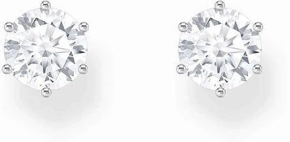 Ear studs with white zirconia stone in brilliant cut - Thomas Sabo model: H2301-051-14