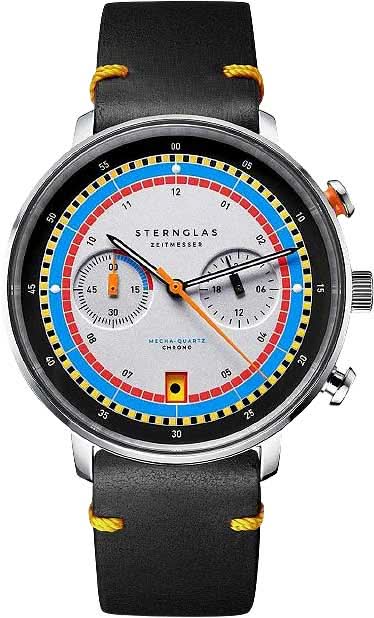 Sternglas Hamburg Chrono S01-HC36-VI22 Herrenuhr • Bauhaus-Design • Saphirglas