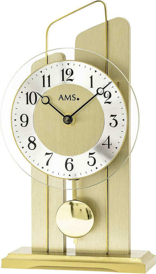 AMS Table Clock 25x14x6 cm Wood • Modern Design • Quartz Movement